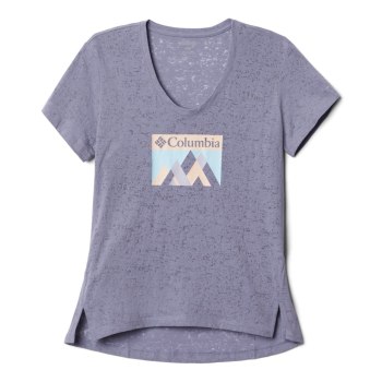 Columbia Rose Summit Short Sleeve, Camiseta Morados Para Mujer | 178293-QXW